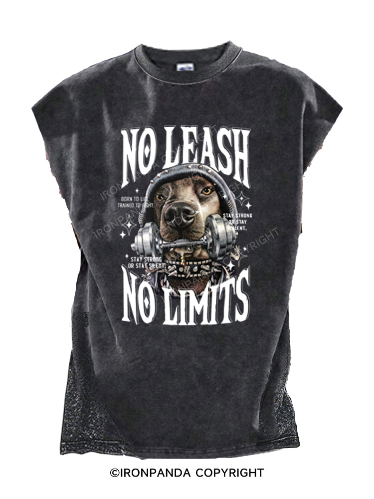 NO LEASH NO LIMITS Cut Off Tank