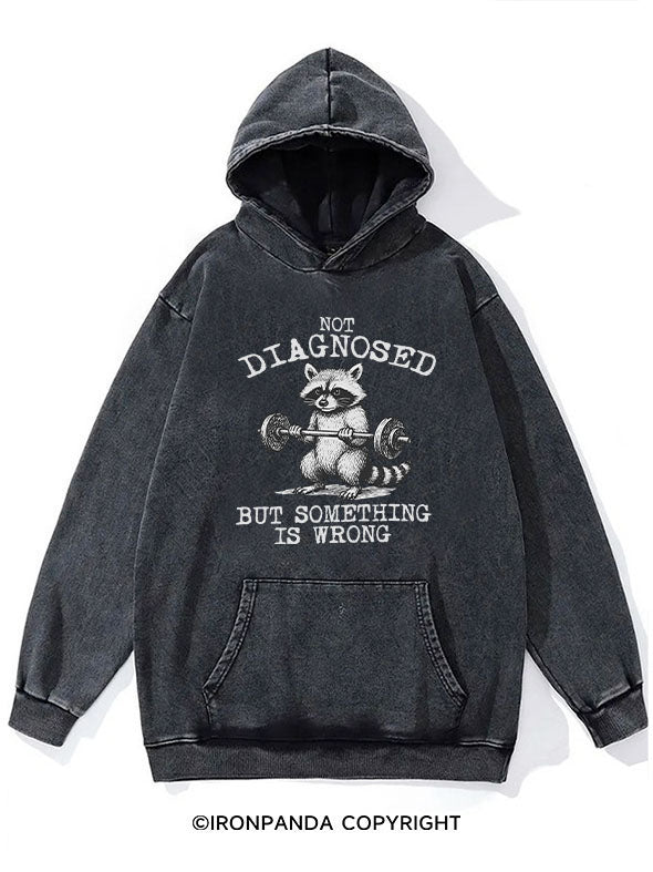 Not Diagnosed But Something Is Wrong Washed Gym Hoodie