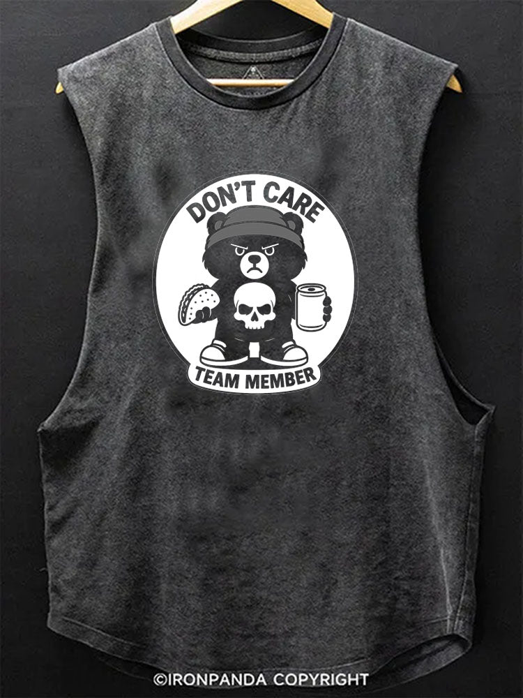 DON'T CARE TEAM MEMBER Scoop Bottom Cotton Tank