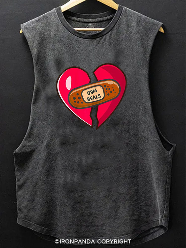 GYM HEALS Scoop Bottom Cotton Tank