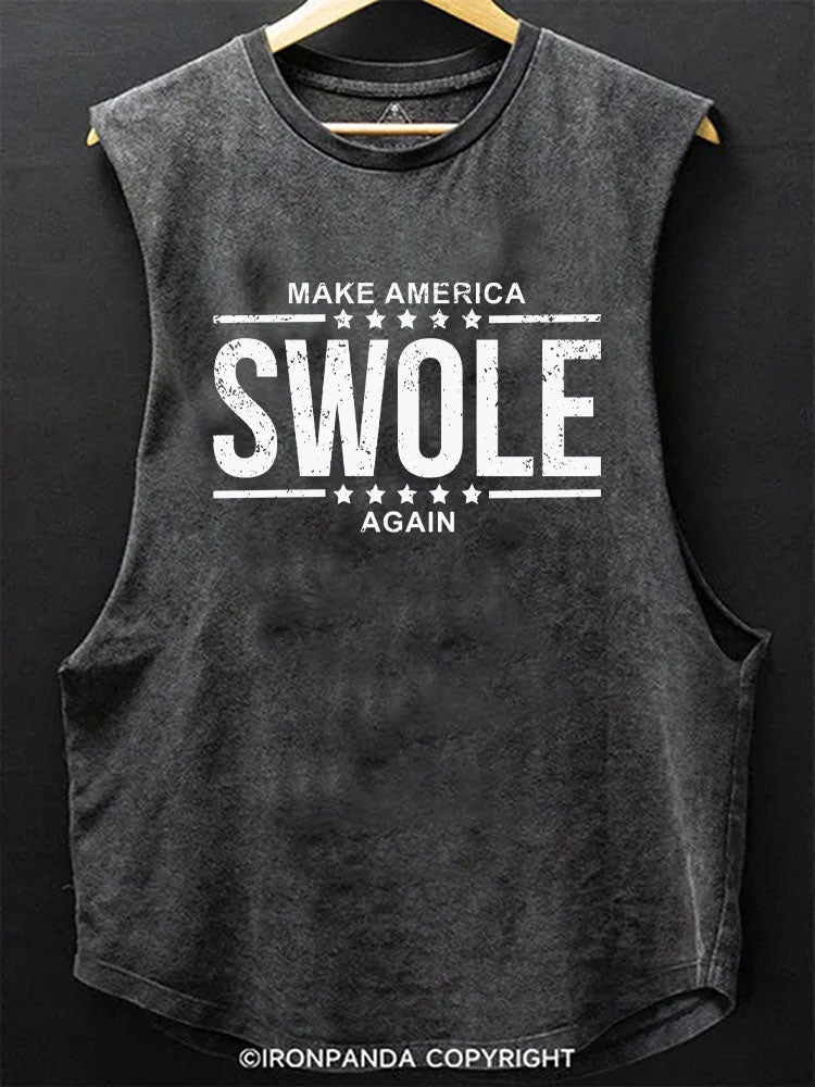 Make America Swole Again Scoop Bottom Cotton Tank