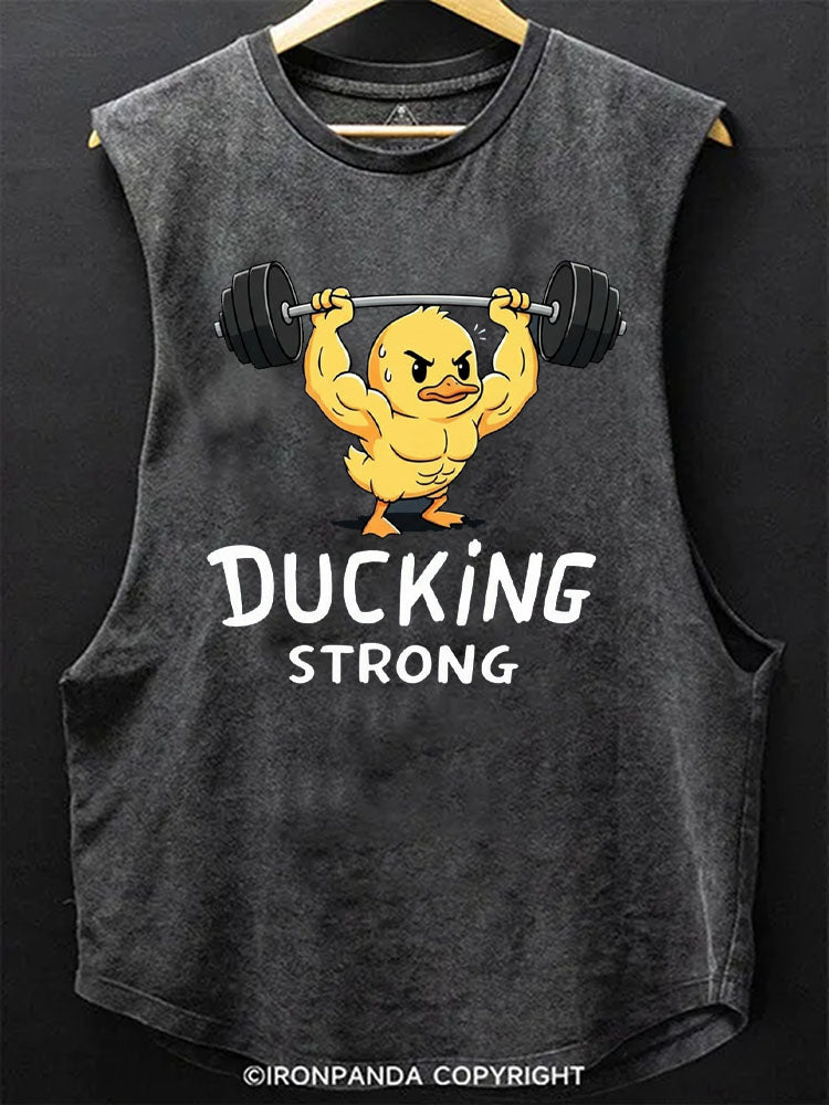 DUCKING STRONG Scoop Bottom Cotton Tank