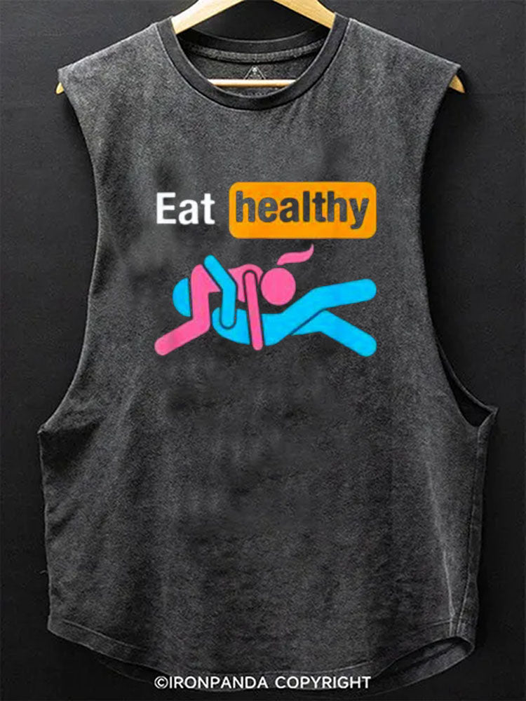eat healthily Scoop Bottom Cotton Tank