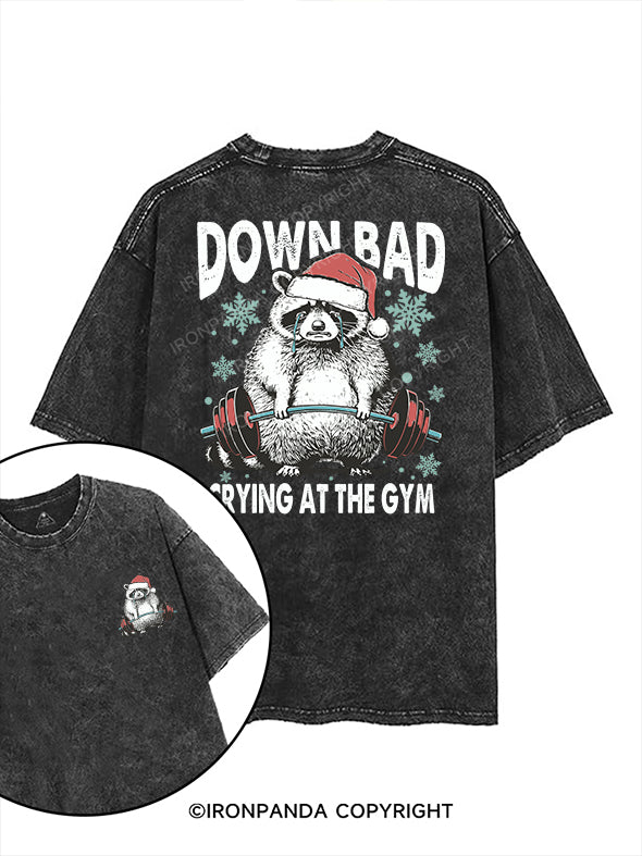 Down Bad Crying at the Gym printed Gym Shirt