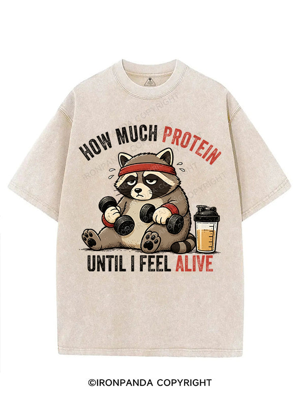 HOW MUCH PROTEIN VINTAGE GYM SHIRT