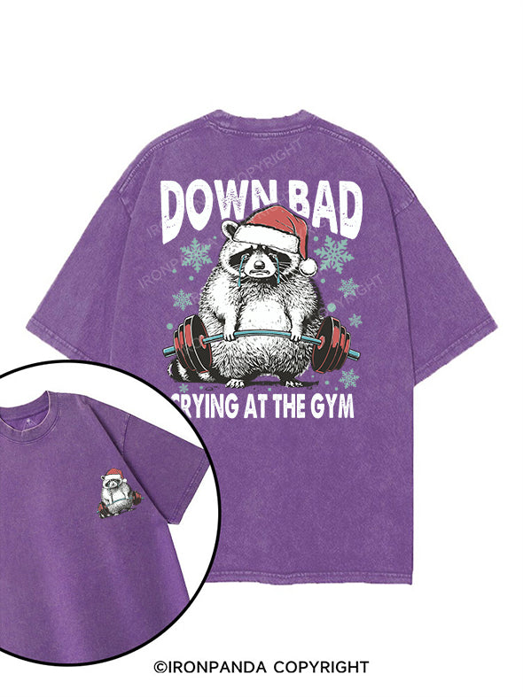 Down Bad Crying at the Gym printed Gym Shirt