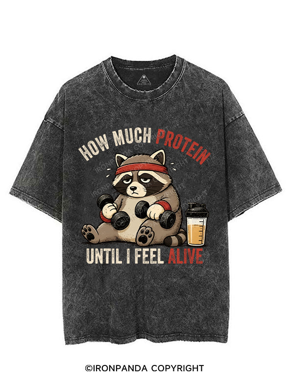 HOW MUCH PROTEIN VINTAGE GYM SHIRT