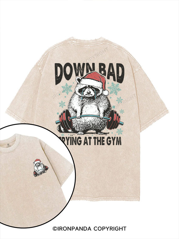 Down Bad Crying at the Gym printed Gym Shirt