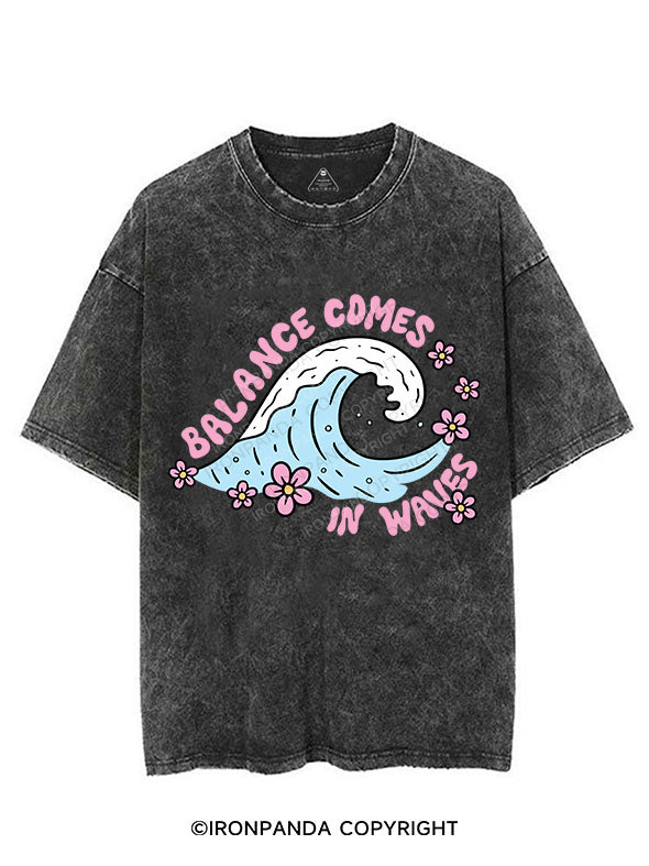Balance Comes in Waves VINTAGE GYM SHIRT