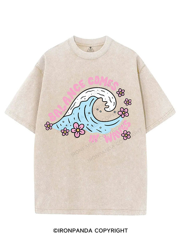 Balance Comes in Waves VINTAGE GYM SHIRT