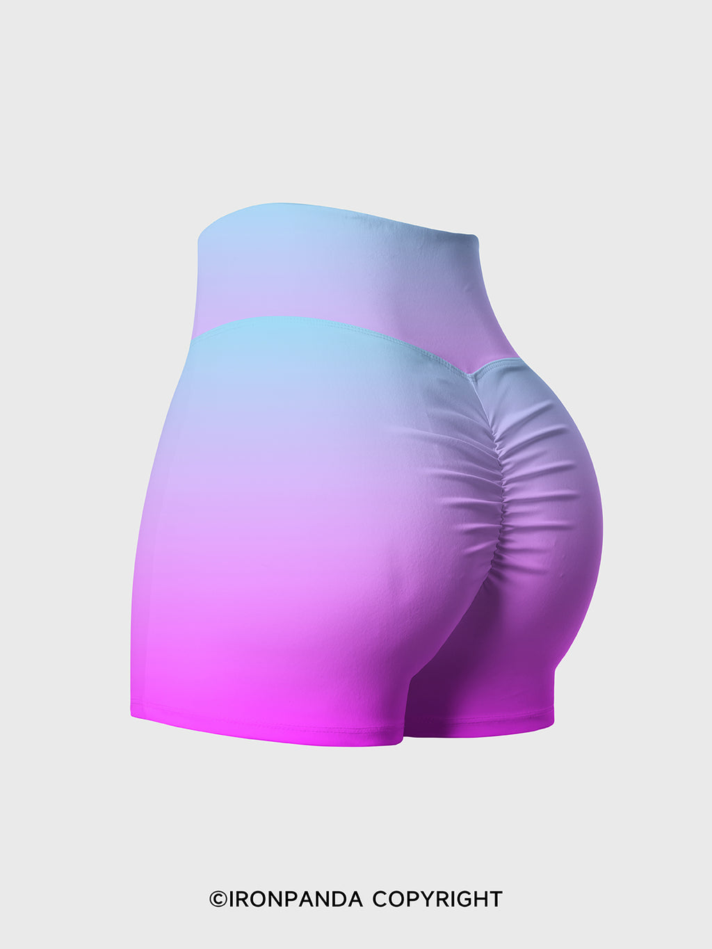 Aurora Ombre Gym Printed Yoga Shorts