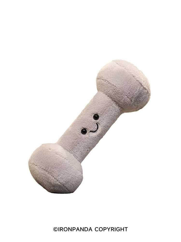 IronPanda Playful Fitness Themed Plush Dumbbell Toys