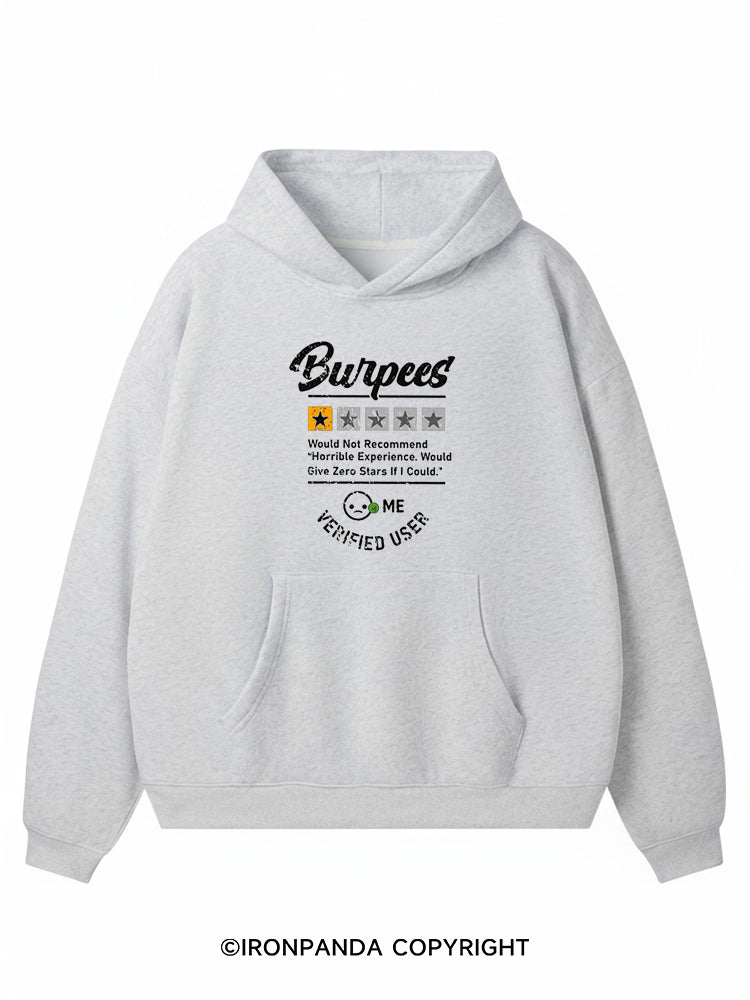 Burpees Would Not Recommend Premium Fleece Gym Hoodie