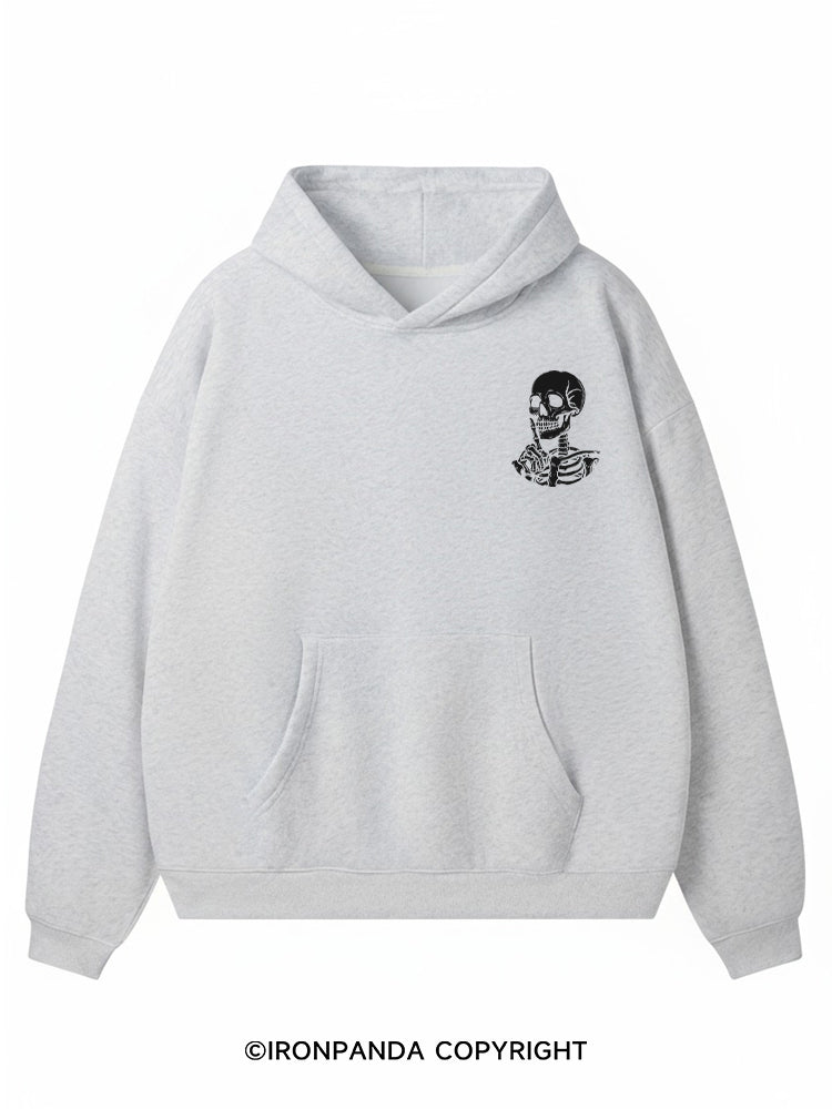 SHHH NO ONE CARES Premium Fleece Gym Hoodie