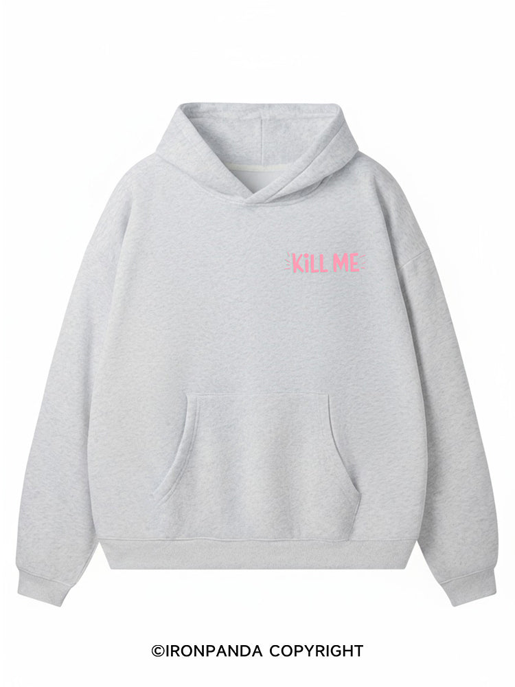 I THINK MY TRAINER IS TRYING TO KILL ME Premium Fleece Gym Hoodie