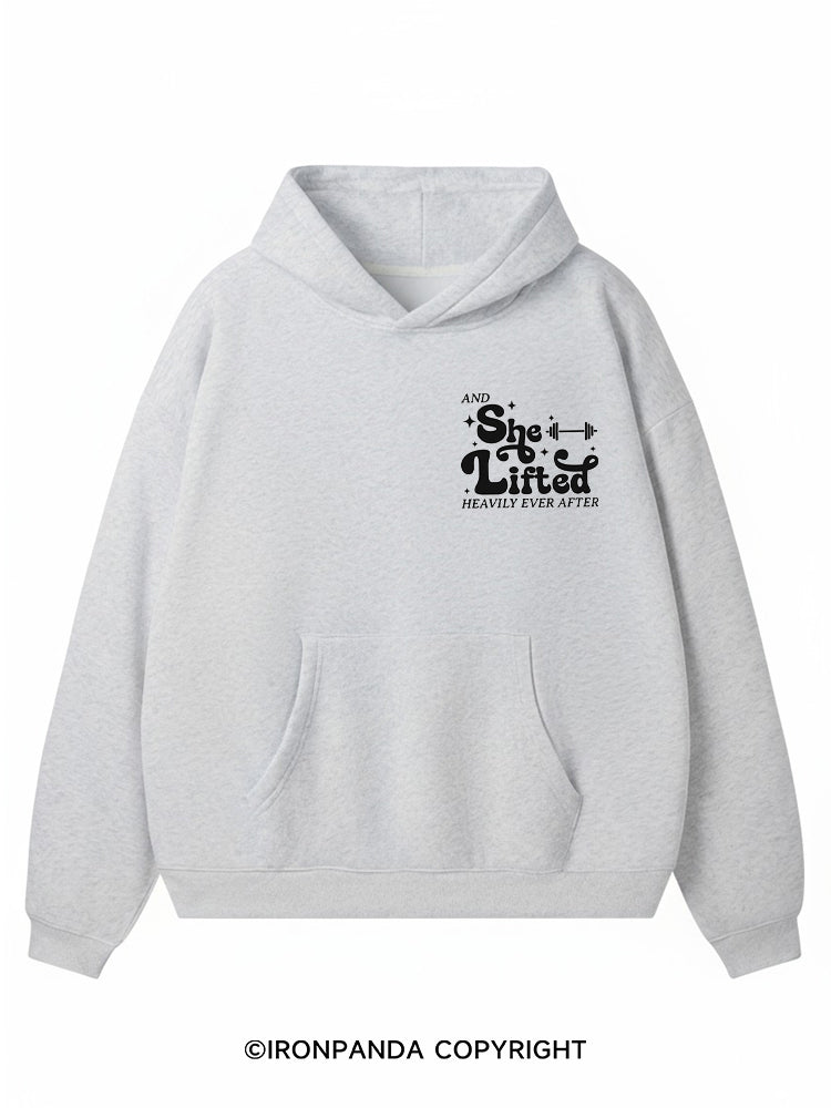And She Lifted Heavily Ever After Premium Fleece Gym Hoodie
