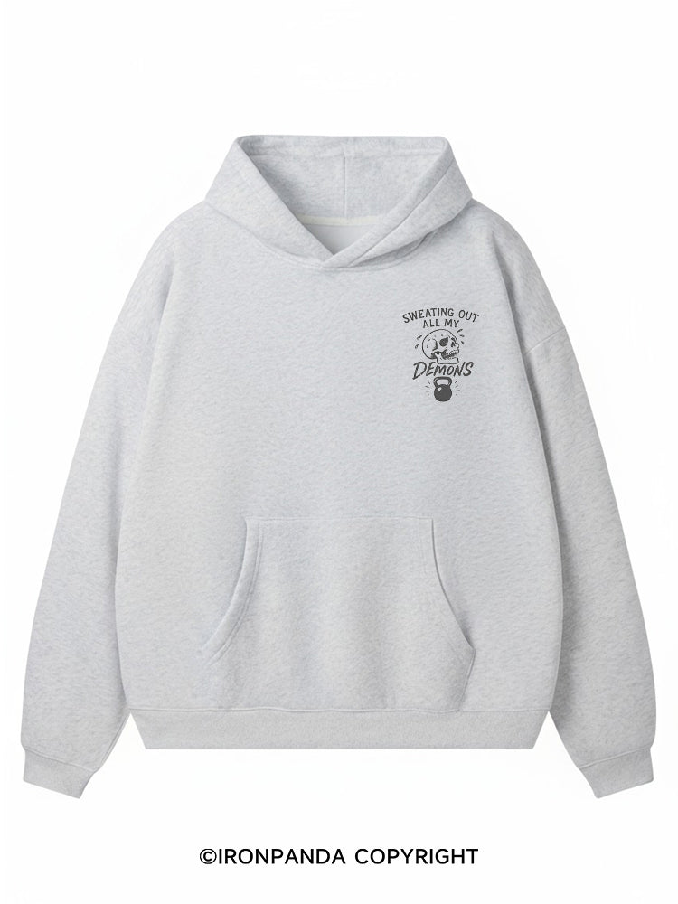 Sweating out all my demons Premium Fleece Gym Hoodie