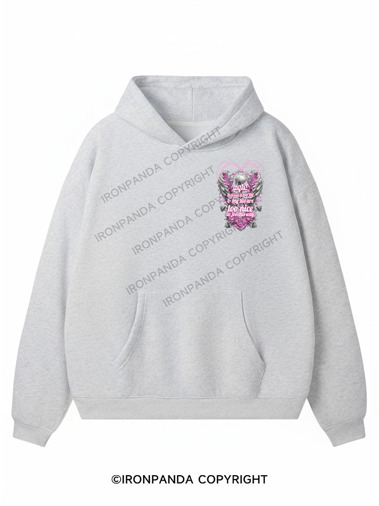 ugh! my all is too fat my titl are too nice to feel this way Premium Fleece Gym Hoodie