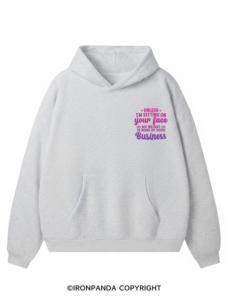UNLESS I'M SITTING ON YOUR FACE Premium Fleece Gym Hoodie