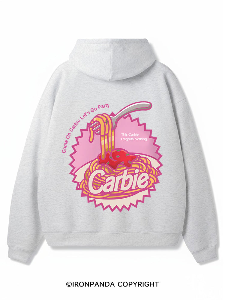 Carbie I Love Carbs Bread Pasta Pizza Premium Fleece Gym Hoodie