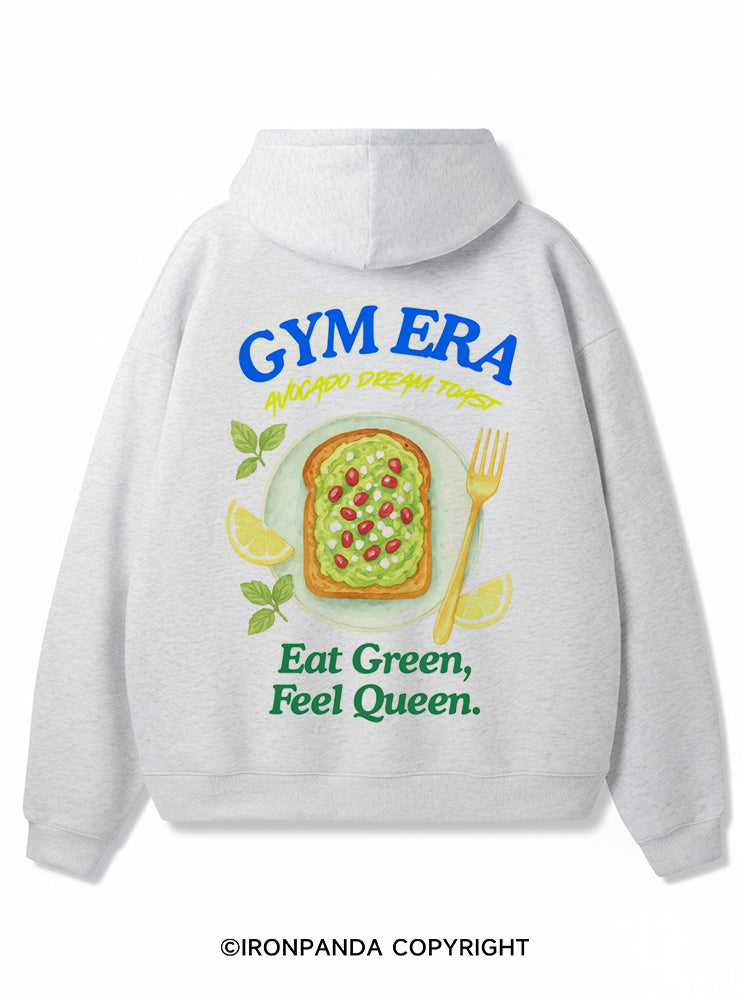 Eat Green Feel Queen  Premium Fleece Gym Hoodie