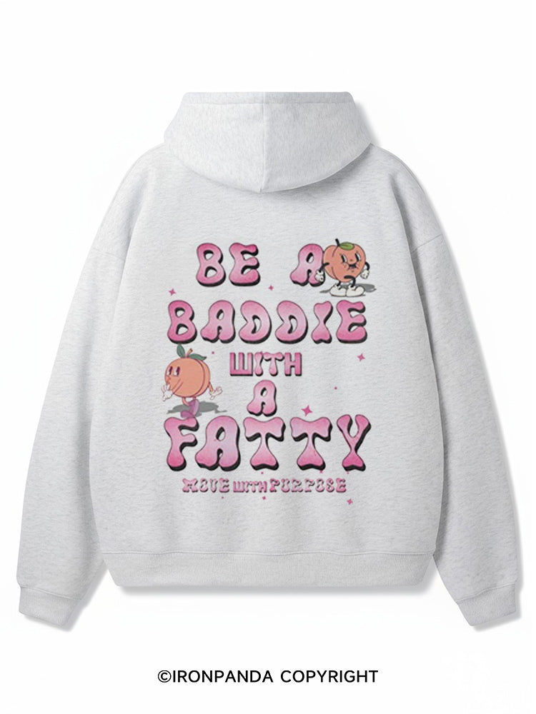 Be a Baddie with a Fatty Premium Fleece Gym Hoodie