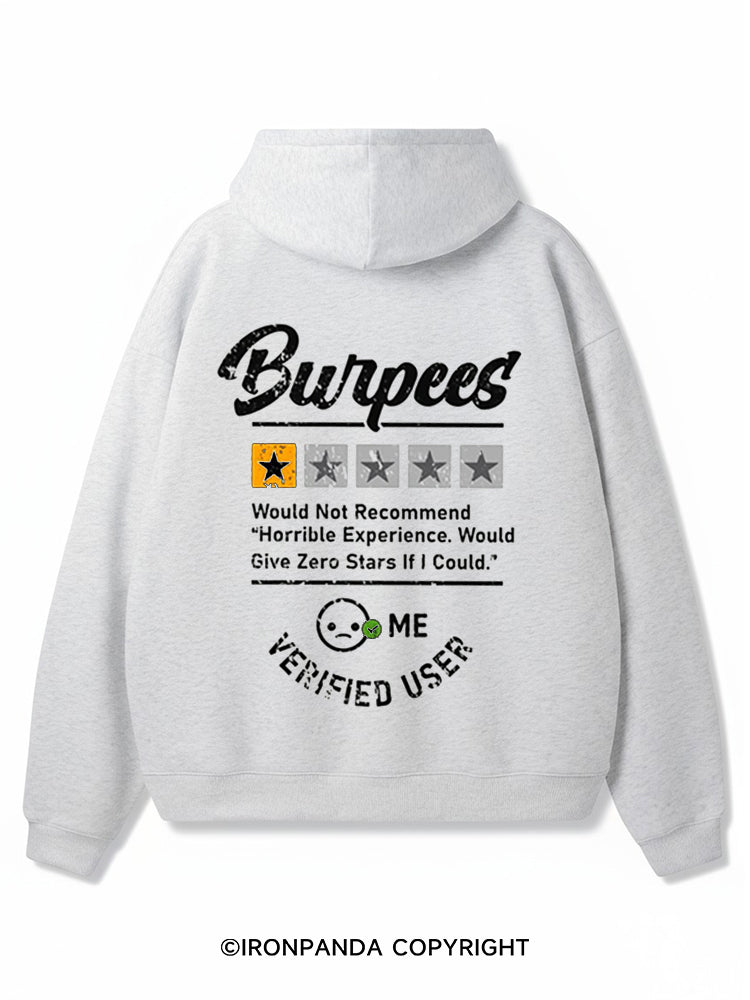 Burpees Would Not Recommend Premium Fleece Gym Hoodie