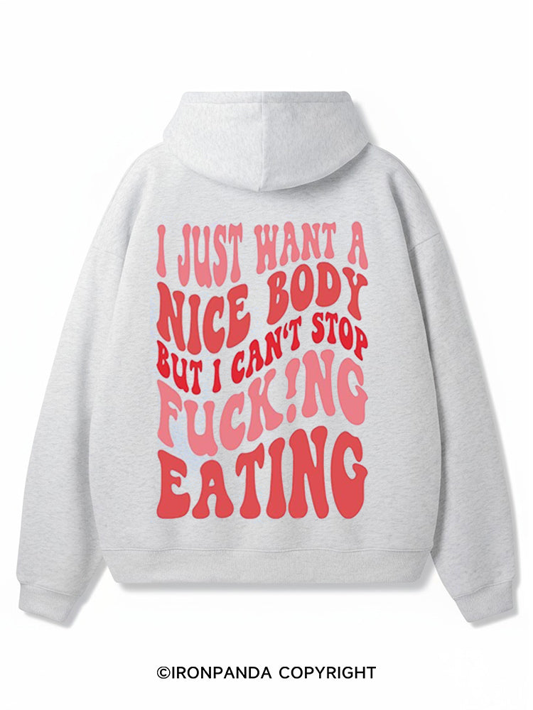 I just want a nice body but I can’t stop fing eating Premium Fleece Gym Hoodie