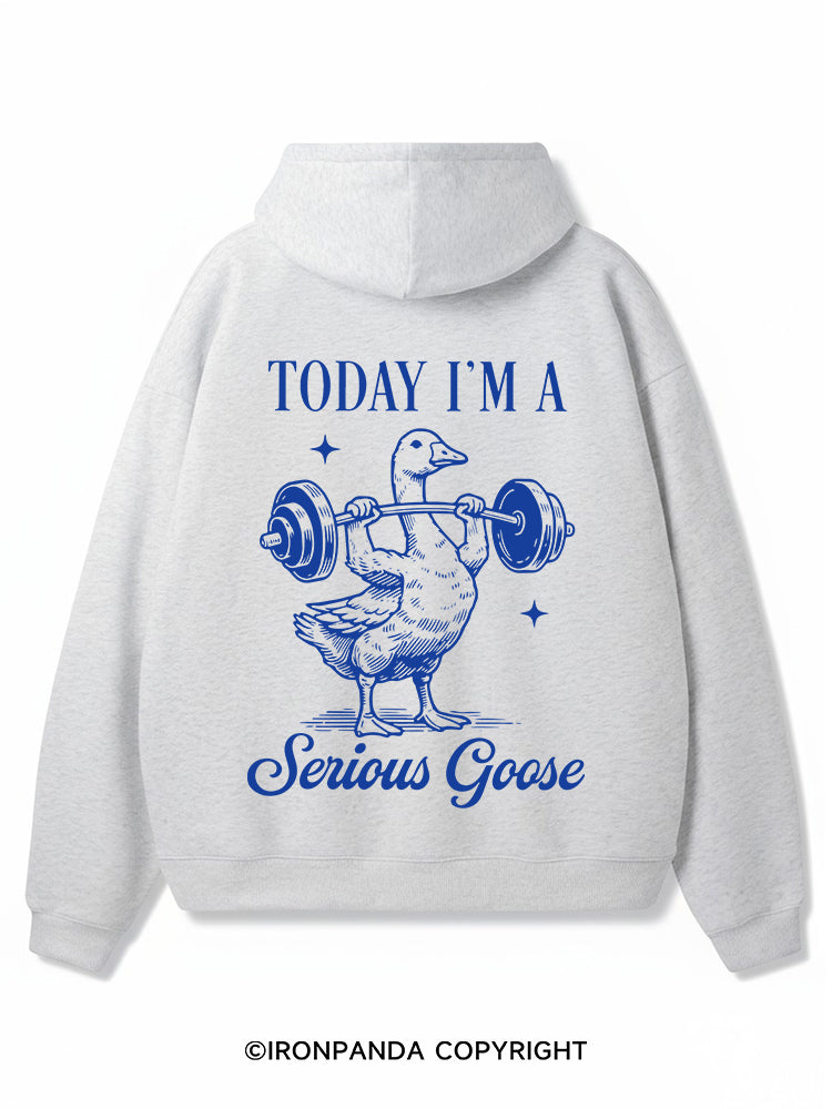 TODAY I'M A Serious Goose Premium Fleece Gym Hoodie