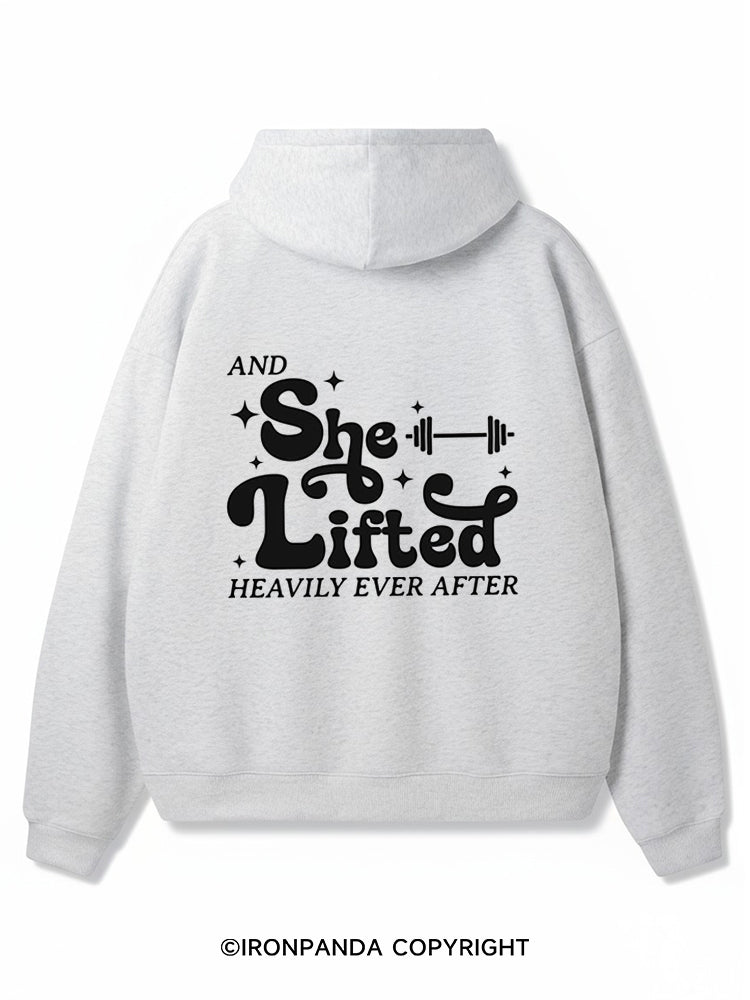 And She Lifted Heavily Ever After Premium Fleece Gym Hoodie