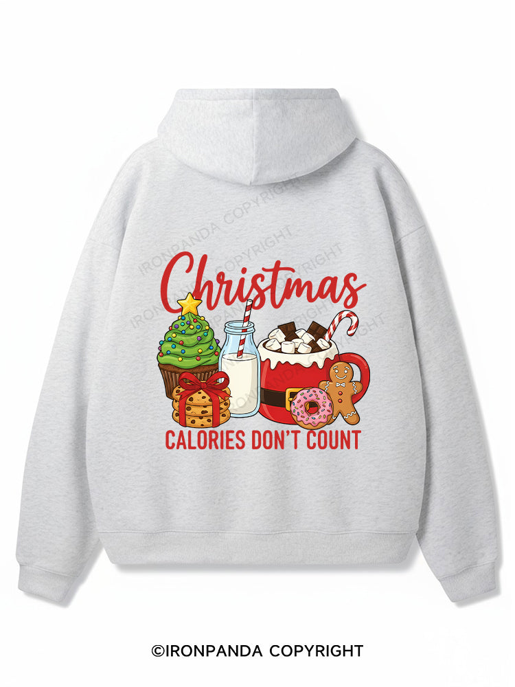 Christmas CALORLES DON'T COUNT Premium Fleece Gym Hoodie