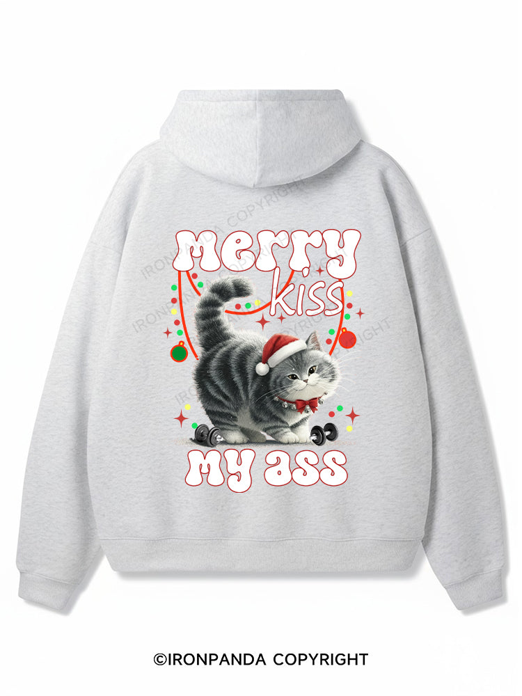 merry kiss my ass Premium Fleece Gym Hoodie