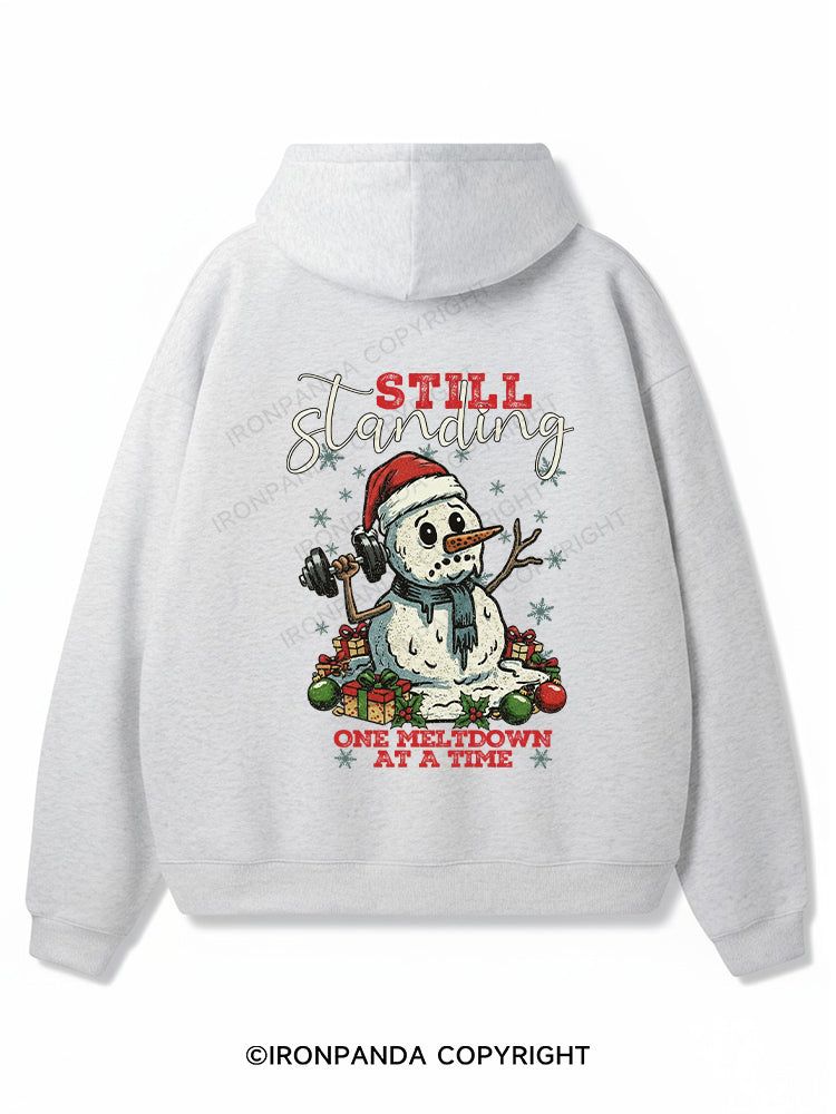 STILL STANDING ONE MELTDOWN AT A TIME Premium Fleece Gym Hoodie
