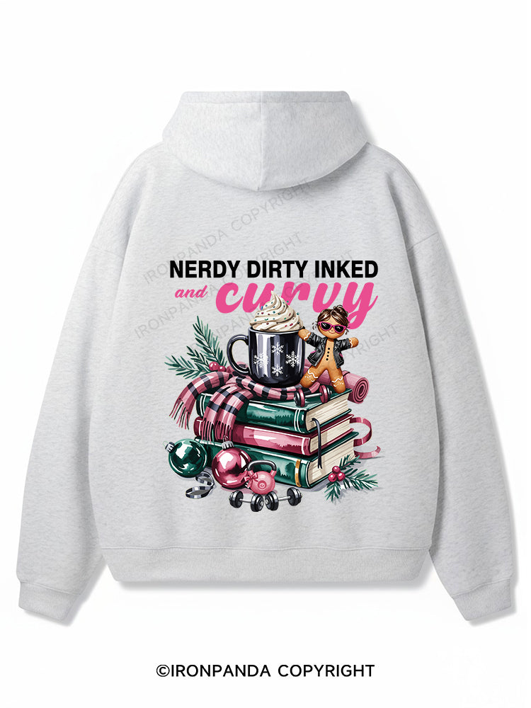NERDY DIRTY INKED and curuy Premium Fleece Gym Hoodie