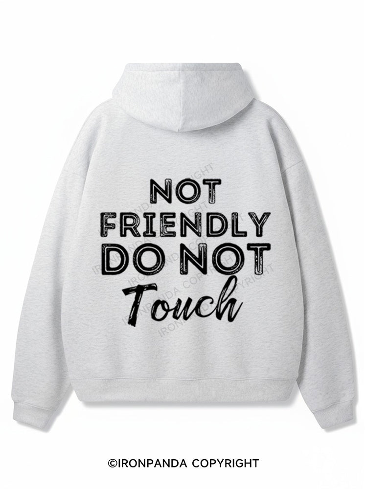 Not friendly do not touch Premium Fleece Gym Hoodie
