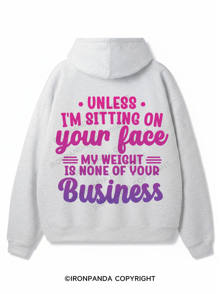 UNLESS I'M SITTING ON YOUR FACE Premium Fleece Gym Hoodie