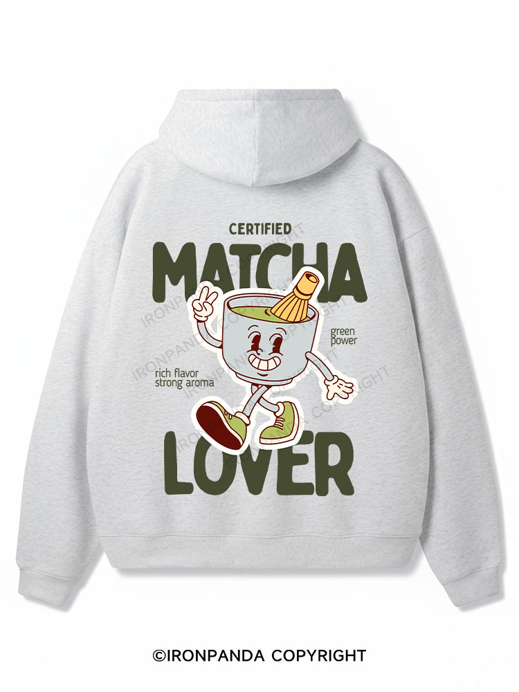 CERTIFIED MATCHA LOVER Premium Fleece Gym Hoodie
