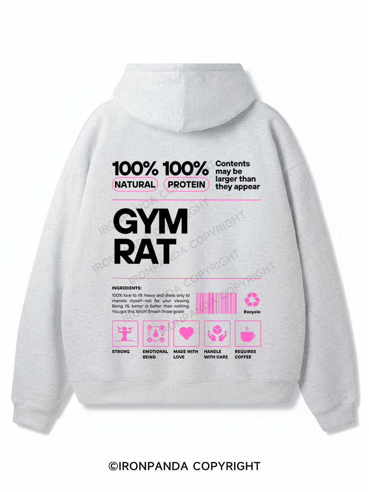 GYM RAT Premium Fleece Gym Hoodie