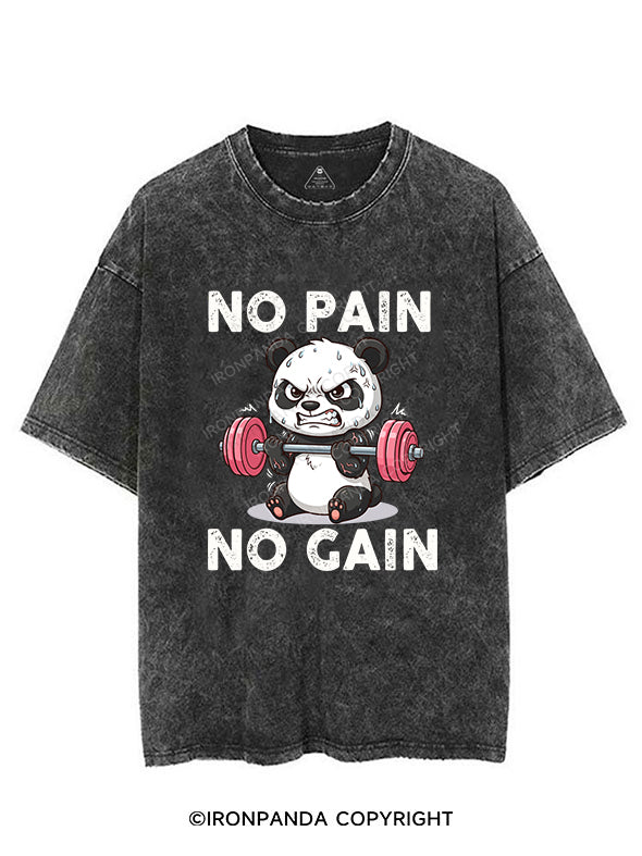 no pain no gain--panda VINTAGE GYM SHIRT
