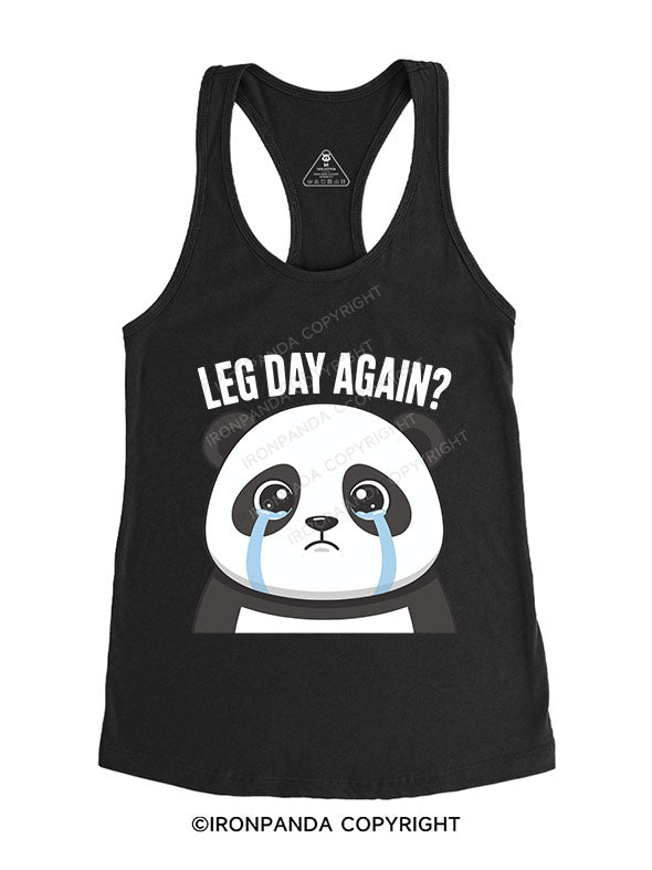 leg day again? Gym Racerback Tank