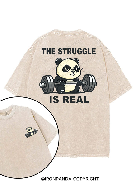the struggle is real printed Gym Shirt