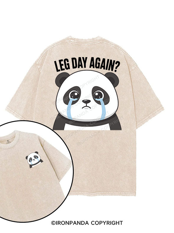 leg day again? printed Gym Shirt