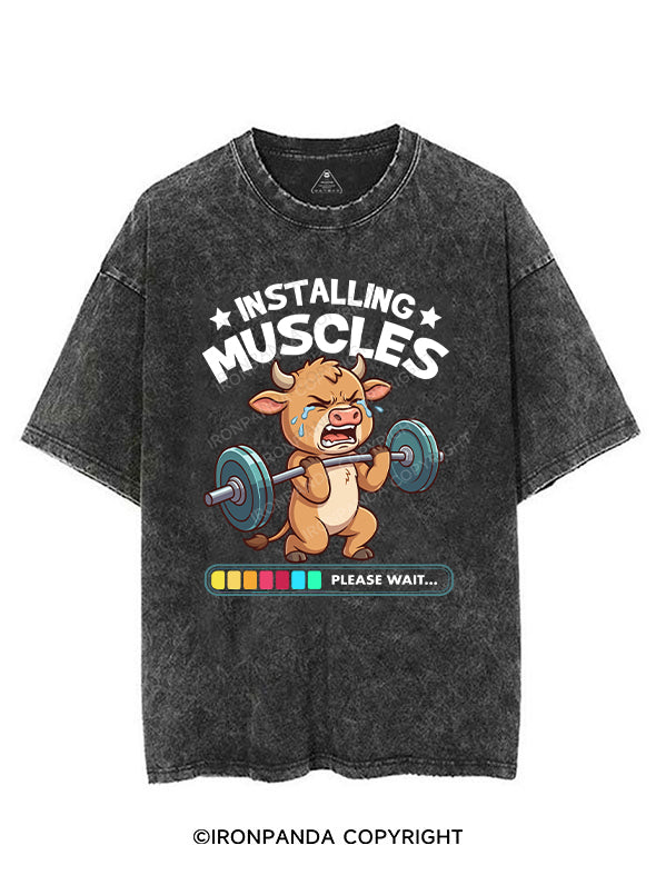 Muscle Installation in Progress VINTAGE GYM SHIRT