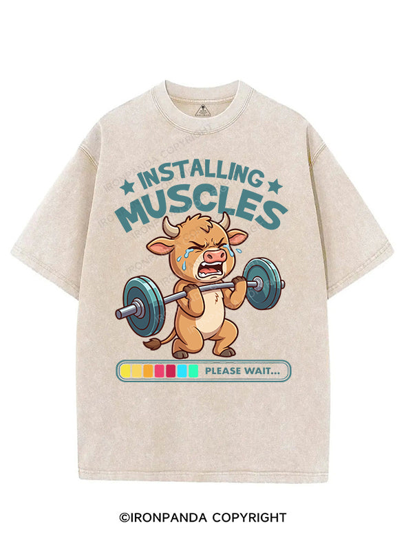 Muscle Installation in Progress VINTAGE GYM SHIRT