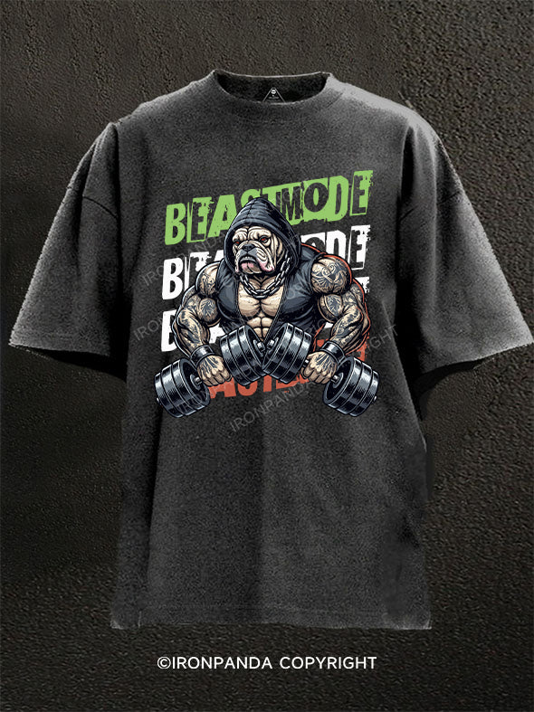 Beast Mode Bulldog Washed Gym Shirt