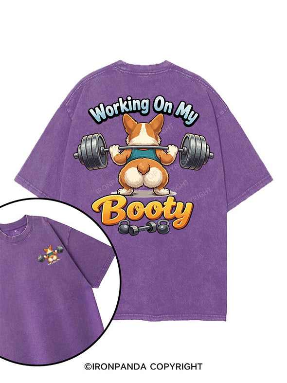 working on my booty printed Gym Shirt