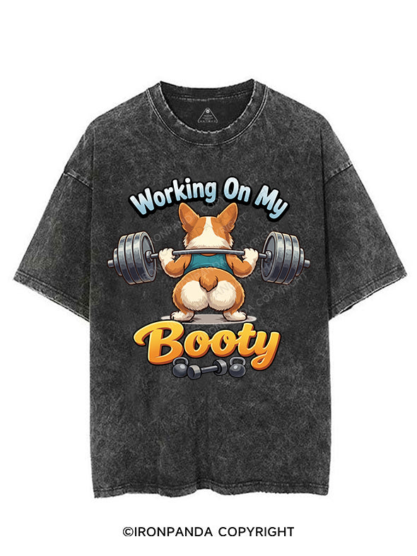 working on my booty VINTAGE GYM SHIRT