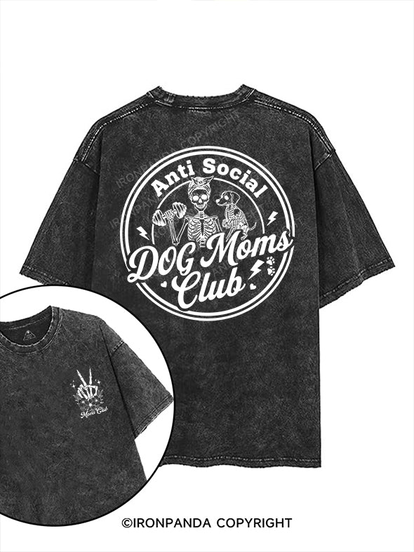 ANTI SOCIAL DOG MOMS CLUB printed Gym Shirt