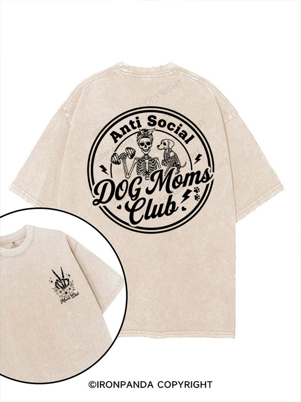 ANTI SOCIAL DOG MOMS CLUB printed Gym Shirt