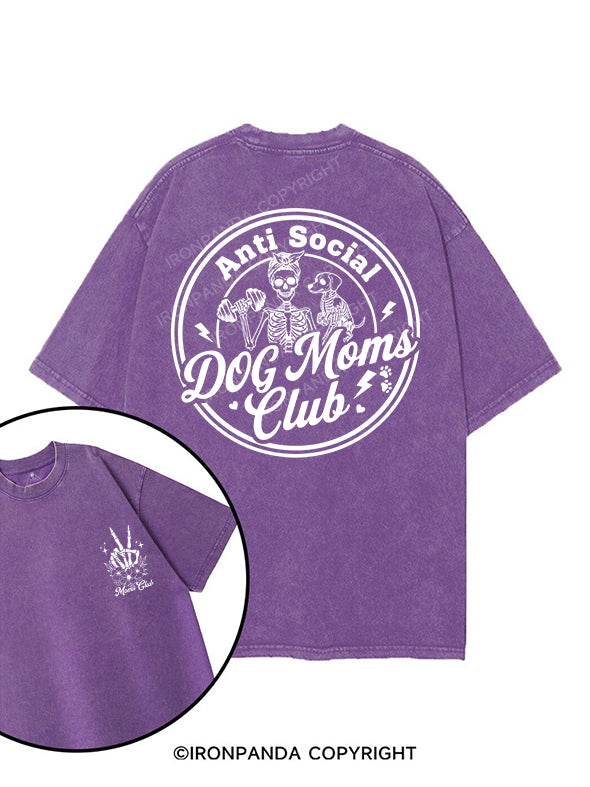ANTI SOCIAL DOG MOMS CLUB printed Gym Shirt